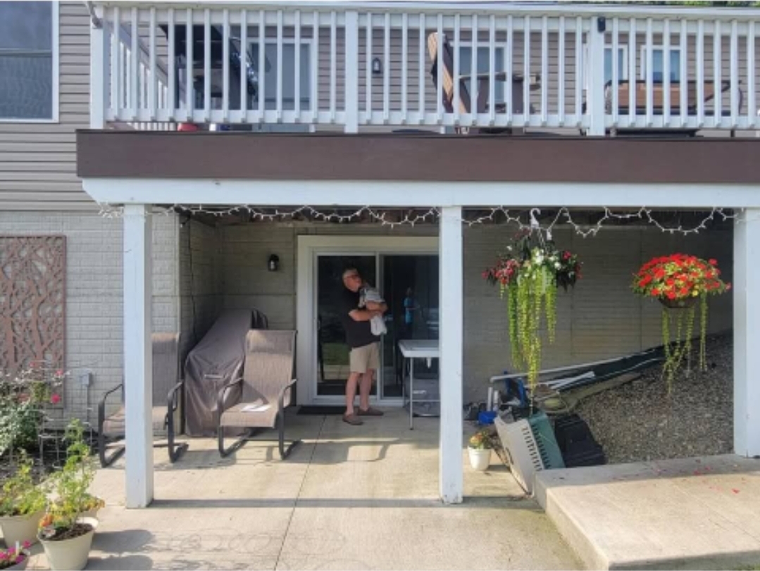 Room addition and deck Before